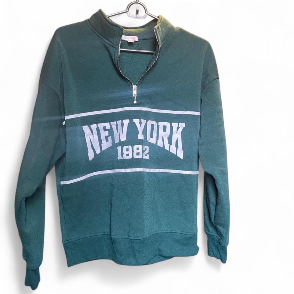 Green Half-Zip Sweater